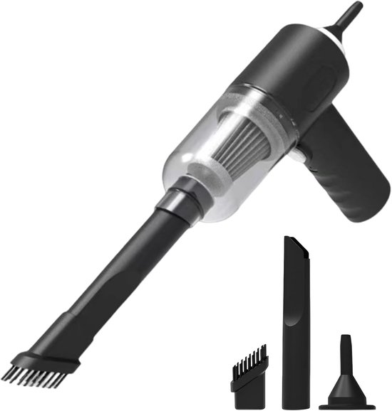 Mini Draadloze Stofzuiger - Krachtige Handstofzuiger Voor Auto, Toetsenbord & Huis - Draagbare Stofzuiger Met USB-Oplading & Accessoires - Ideaal Voor Schoonmaken Auto Binnenkant, Bureau, Bank & Autoruit