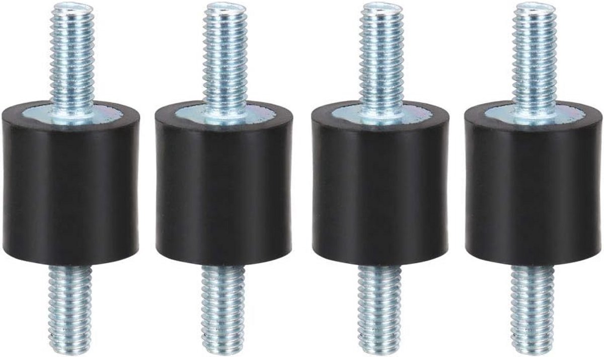 Rubberen Schokdempers met M5 Bouten - Set van 4 Stuks voor Trillingsisolatie