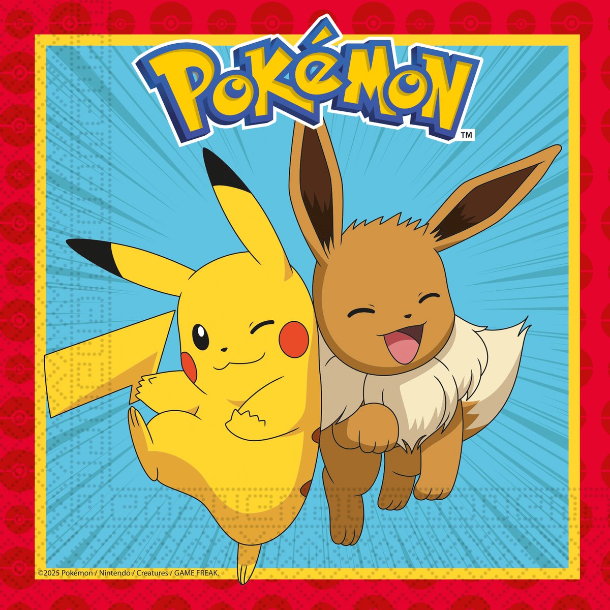 Pokémon papieren servetten 33x33cm FSC 20 stuks