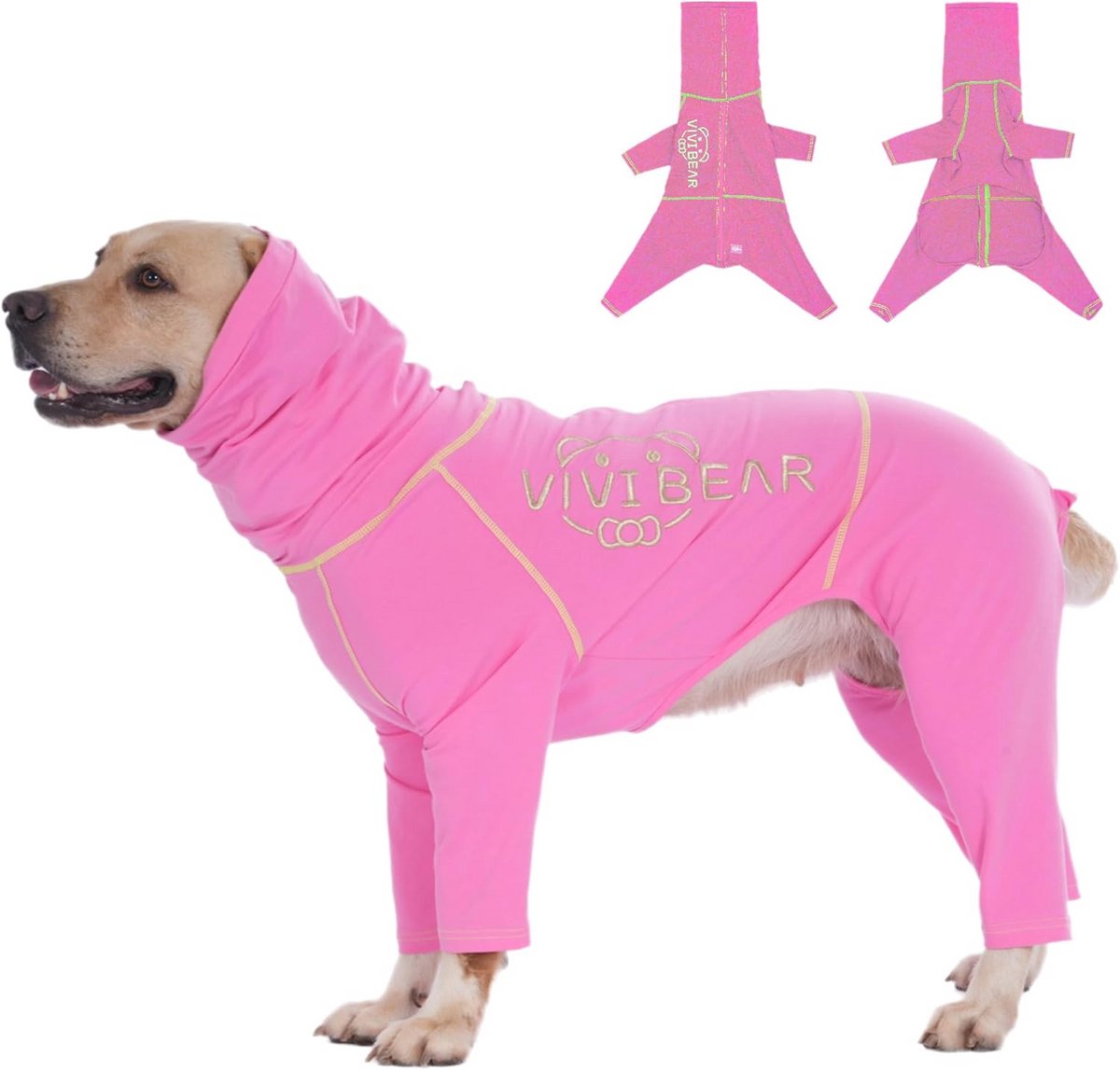 Comfortabele Herstelbody voor Honden na Operatie of Castratie - Elastisch en Zijsluiting - Roze, Maat M