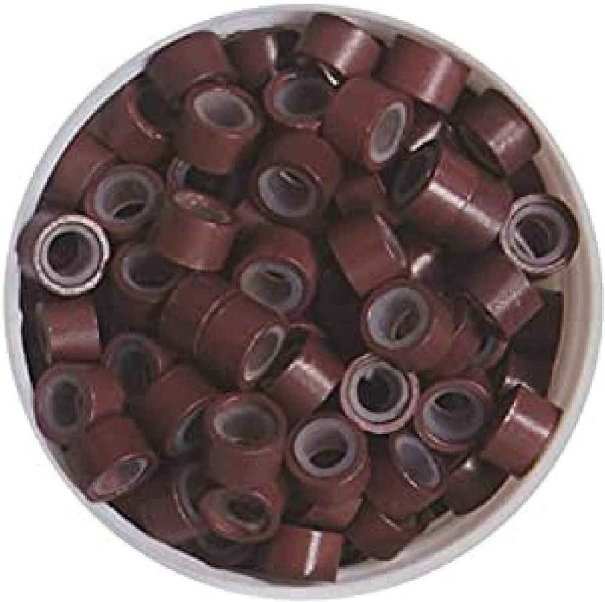 Microrings voor Haarverlenging in Chocoladebruin - Siliconen Bescherming