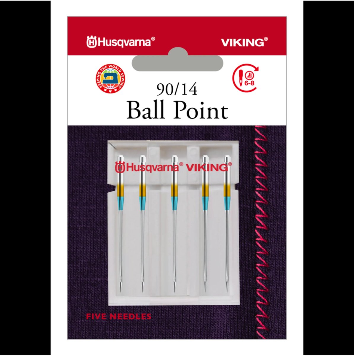 Husqvarna-Viking Ballpoint 90 (5 stuks) Naalden
