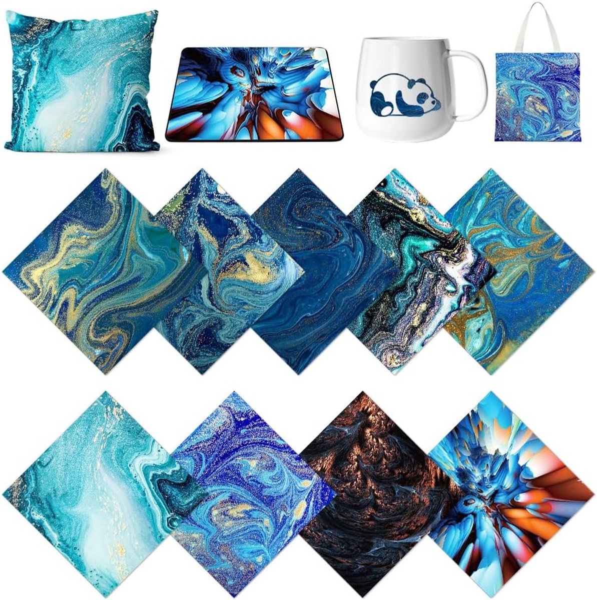 9 Stuks Infusible Transfer Inktvellen voor Sublimatie DIY Kleding en Mokken