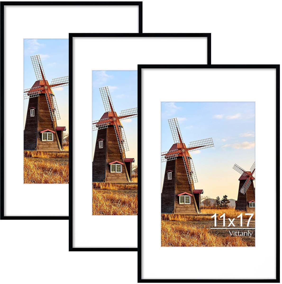 Homaxy - Fotolijst - Plexiglas Fotolijst - PVC Fotolijst - 11x17 (28x43cm)- Zwart