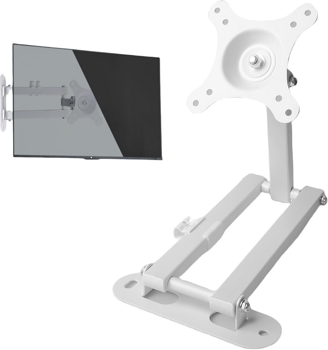 Universele TV Beugel Wit voor 10-32 inch Schermen - Kantelbaar en Draaibaar