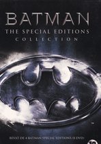 Batman Special Editions Collection box met het Batman-logo in het midden en "BEVAT DE 4 BATMAN SPECIAL EDITIONS (8 DVD)" tekst.