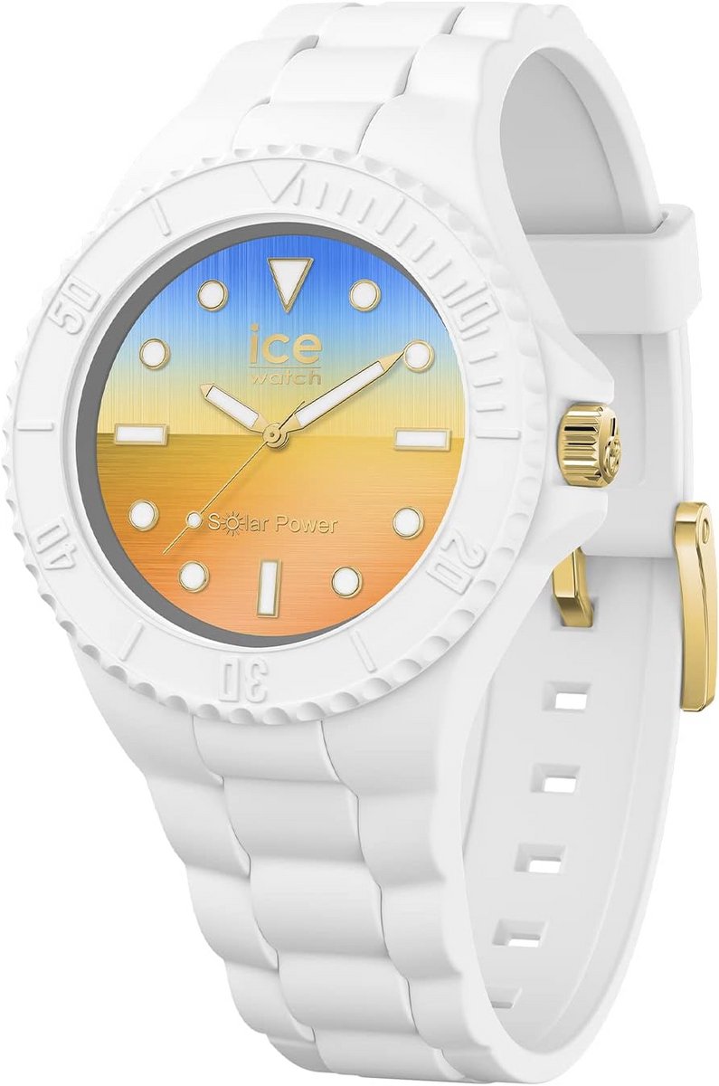 Dames zonneenergie horloge met siliconen band - Trendy en minimalistisch