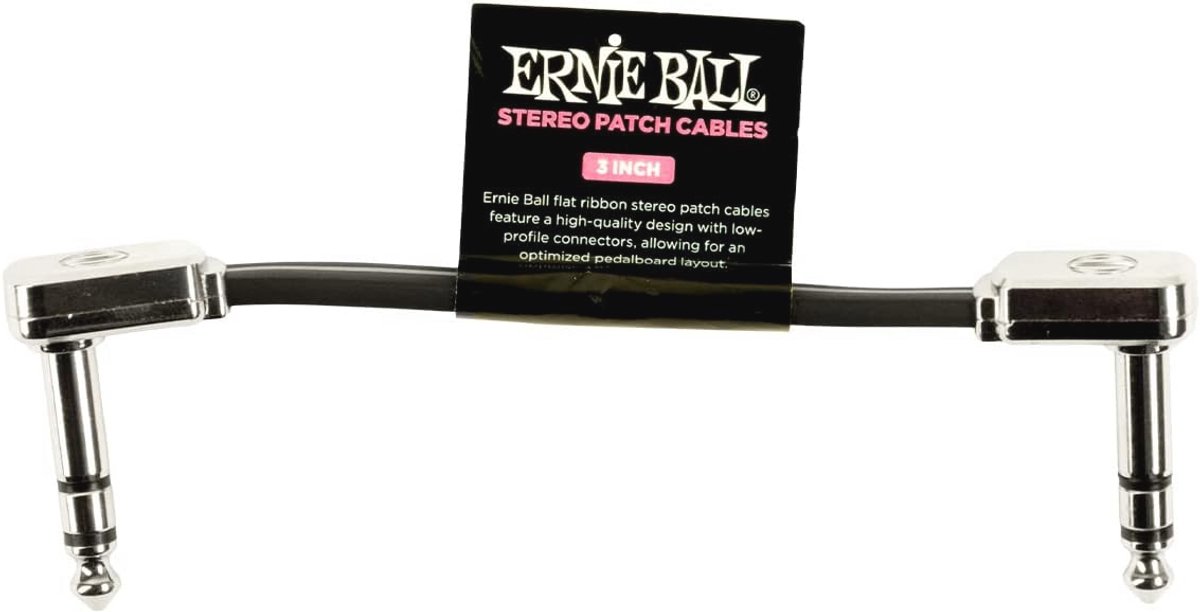 3" Stereo Patch Cable - Flat Ribbon Design