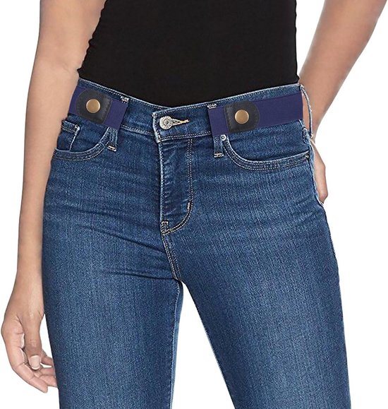 SMUJU [2 Stuks] Elastische Riem Zonder Gesp - Verstelbare Stretchriem Voor Jeans, Broek, Jurk - Onzichtbare Damesriem, 2 Stuks Set F, S/M