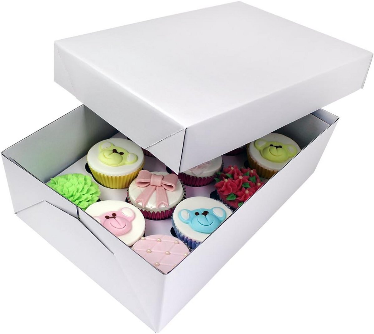 Cupcake Box voor 12 Taarten - Sterke en Hygiënische Verpakking