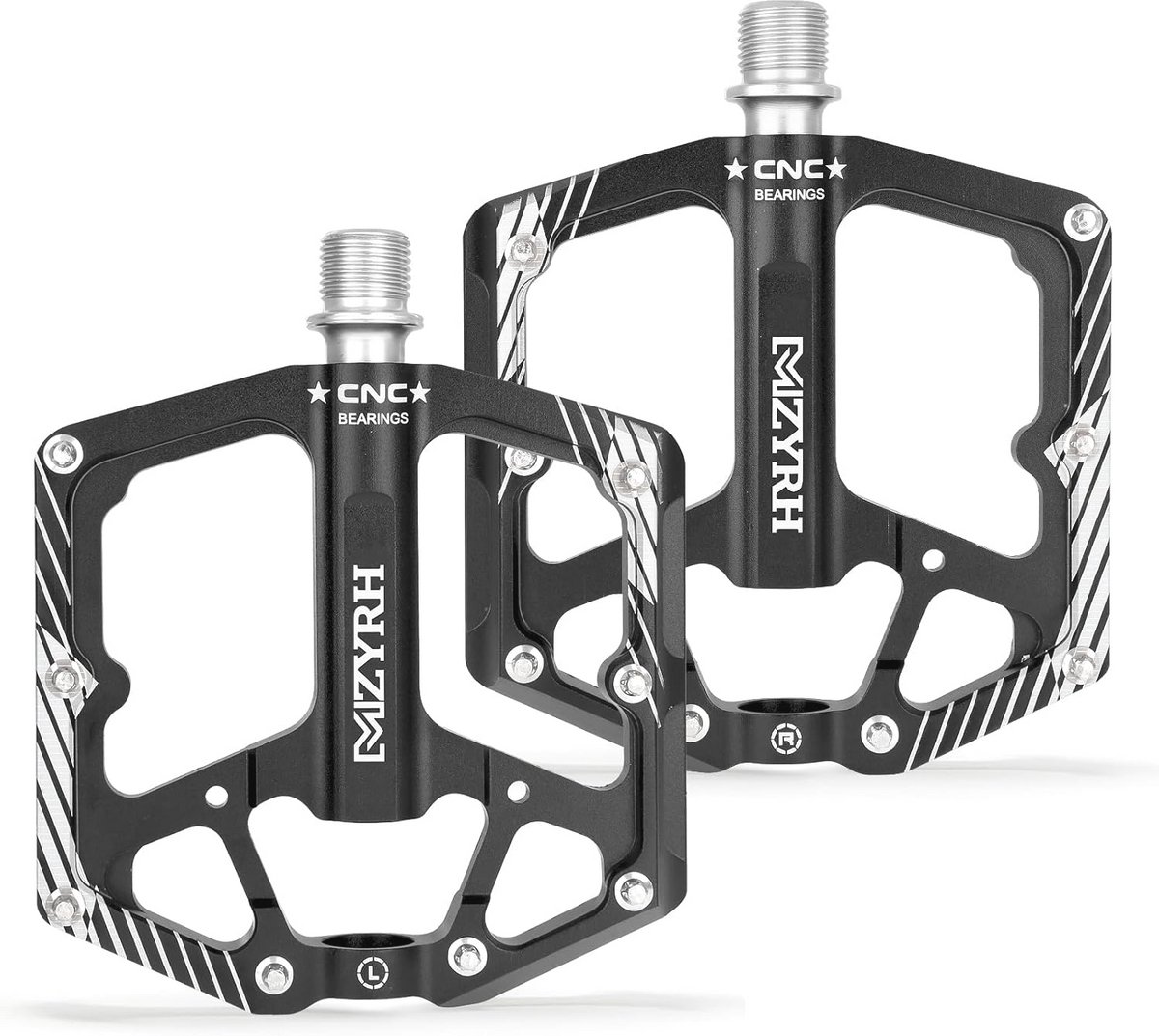 Aluminium Racefiets en Mountainbike Pedalen met 3 Lagers - 9/16 Inch Platte MTB Pedalen voor Sportieve Fietsen