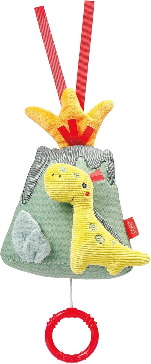 Zachte Vulkan Spieluhr – Dinosaurus Knuffel en Slaaphetel voor Baby's - Ideaal voor Babybed en Kinderwagen