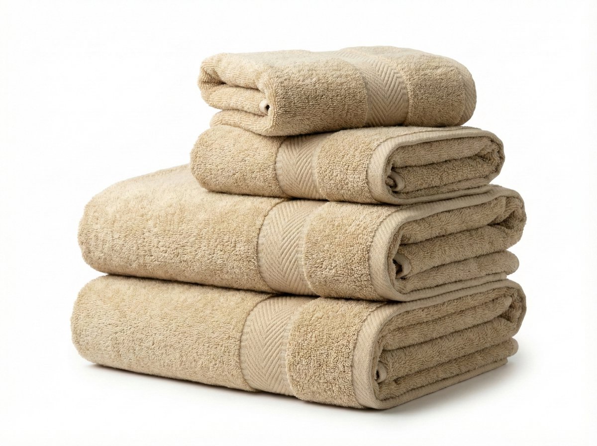 Blanche Nuit Set van 4 - 2x Handdoek 50x100 cm en 2x Badlaken 70x140 cm - 100% Katoen - 500 gr/m2 - Zand