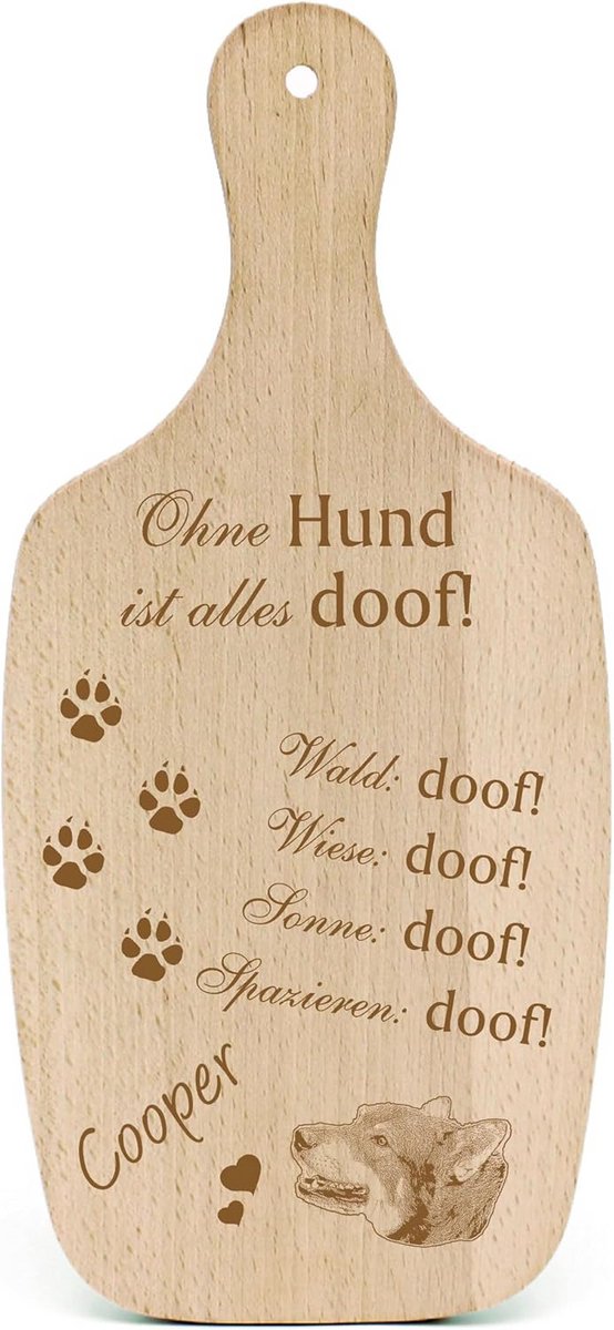 Hondenschild Cadeau Noorse Elkhond - Opmerking: "Volledig Dof" - Honden Accessoires en Decoratie