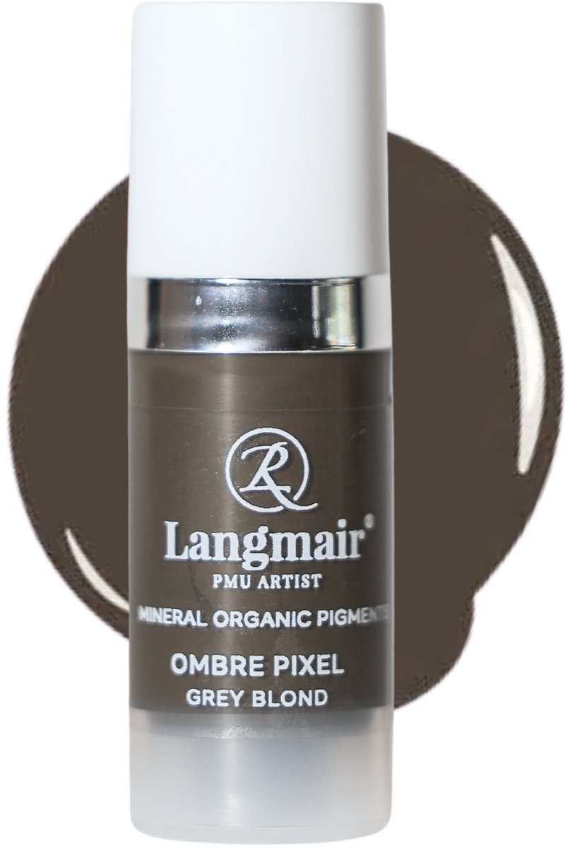 Langmair Pigmenten voor de wenkbrauwen- permanente make-up - Ombre Pixel - PMU inkt - tattoo inkt- PMU pigment - Grey Blond