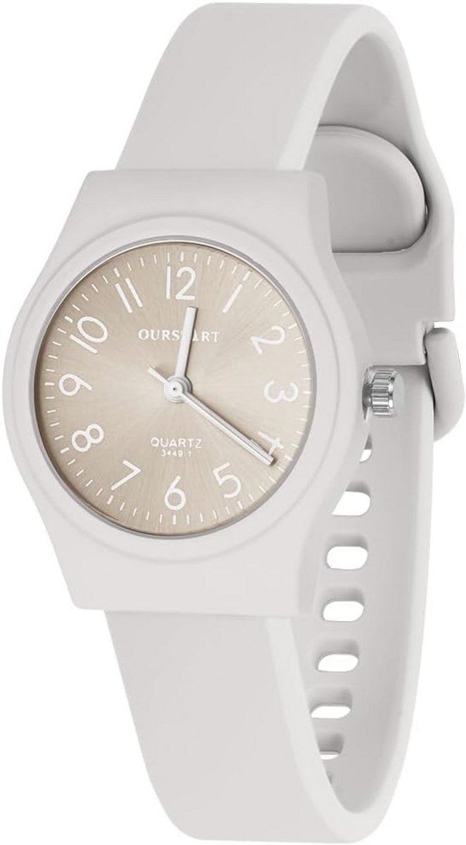 Dameshorloge - Analoog Quartz Horloge met Siliconen Band - Sportief en Elegant - 38mm