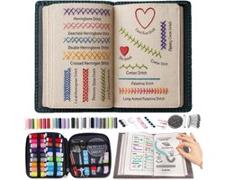 Borduurpakket volwassenen - Borduurpakket voorbedrukt - Cross stitch kit - Borduurboekset - Bevat 106 borduurpatronen - Inclusief alle benodigdheden voor een complete borduurset - Geschikt voor volwassenen en doe-het-zelf-liefhebbers