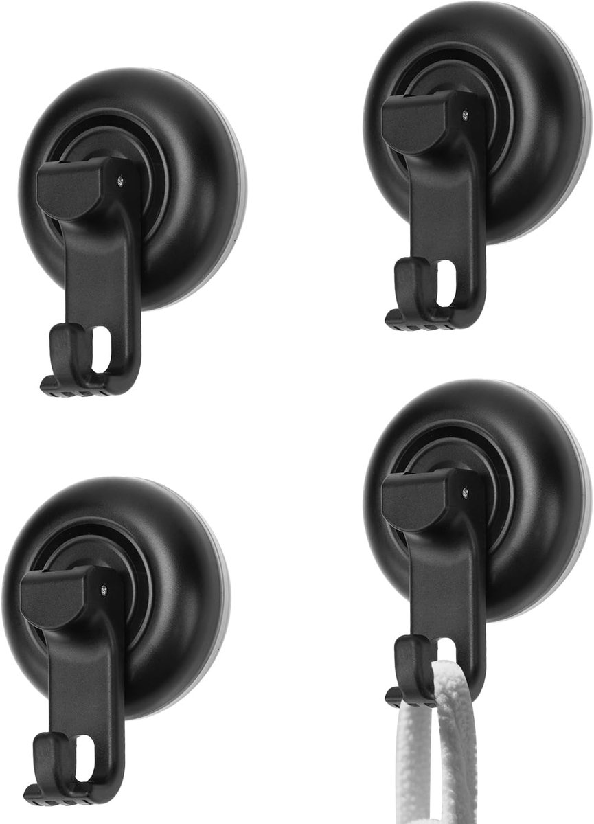 Ynkkvre - Zuighaken – Badkamerhaken – Handdoek Hanger – Ophanghaken – Haak zonder te Boren – Ophanghaakjes Zelfklevend – 4-delige Set – Krachtige Vacuümaanzuiging – Eenvoudige Gereedschapvrije Montage – Universele Toepassing