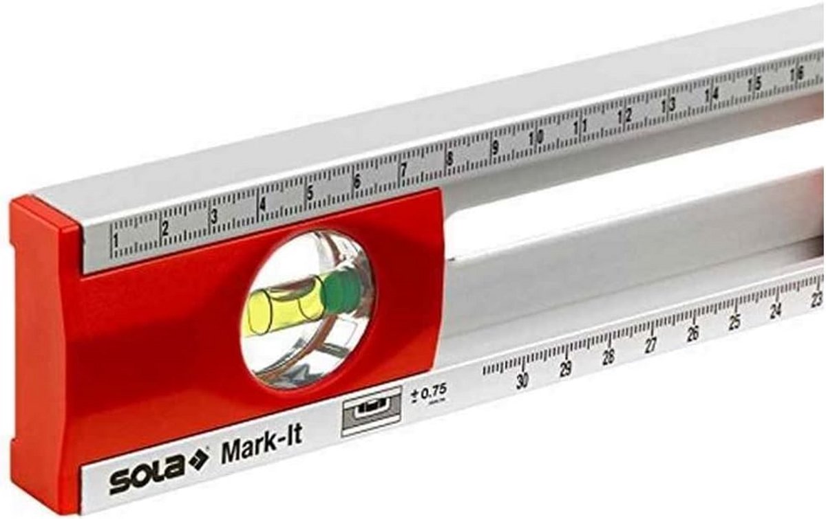 Waterpas 80 cm met Flexibele Schuifjes en Acrylglas Libellen