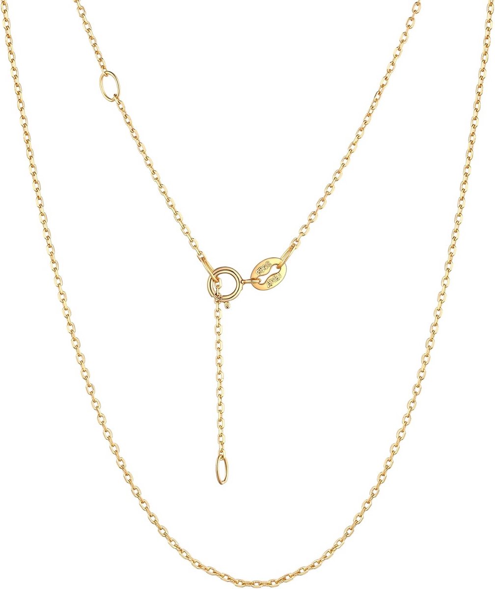 Fijne Rolo Halsketting voor Dames in 925 Zilver of Verguld - Diverse Lengtes