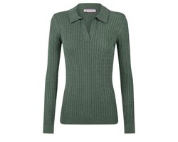 Felix Hardy Trui Met Polokraag - Polo Shirt - 100% Katoen Dames Groen - M