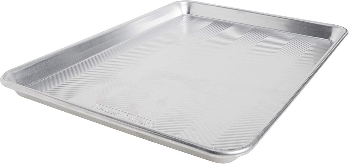 Middelgrote ovenplaat met reliëf voor perfect bakken