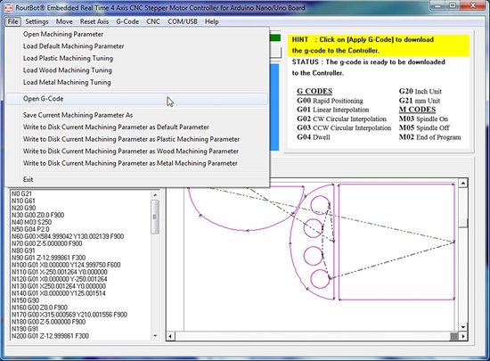4 Axis Stepper Motor Controller for CNC Milling with G-Code Translator ...