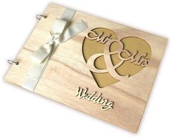 Gepersonaliseerd Bruiloft Gastenboek - Houten Album voor Bruiloft en Verlovingsfeest