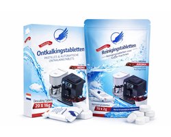 Tablettes de détartrage pour machine à café - 20 pièces - Détartrant pour machine à café - Détartrant pour machine à expresso - Tablette de détartrage universelle - Convient à presque alle merken
