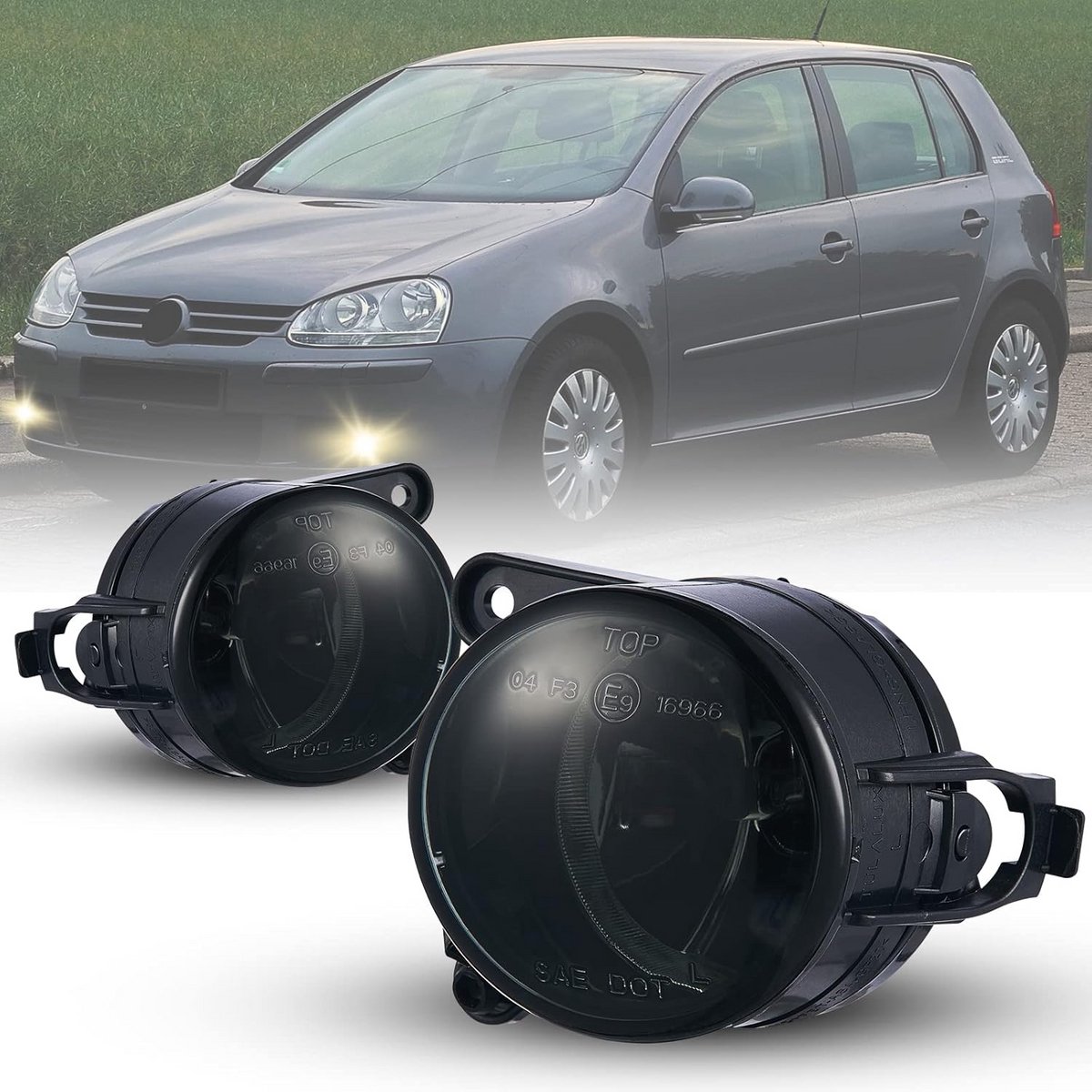 Mistlampen voor VW Golf V (1K1/1K5) 11/2004-06/2009 - Paar Rooklens HB4/9006 12V 51W