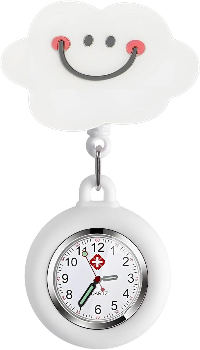 Schattig Zusterhorloge voor Verpleegsters - Draagbaar en Oplichtend Siliconen Zakhorloge