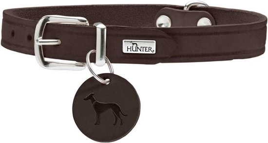 Jack & Russell Hondenhalsband van vetleer, handgemaakt, echt leer, robuuste leren halsband voor kleine, middelgrote en grote honden, Fat-Tony (M