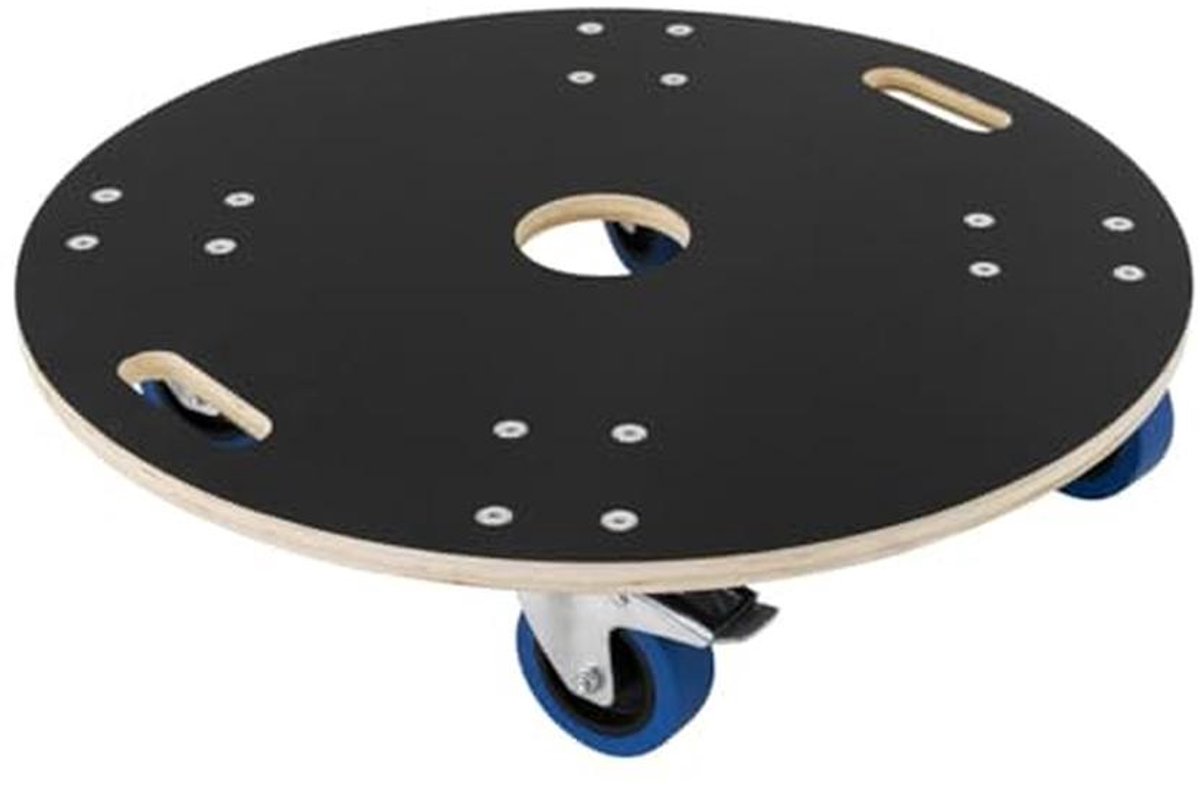 Ronde Transportwagen Ø67 cm met Antislipplaat en Geremde Wielen - Draagvermogen 800 kg