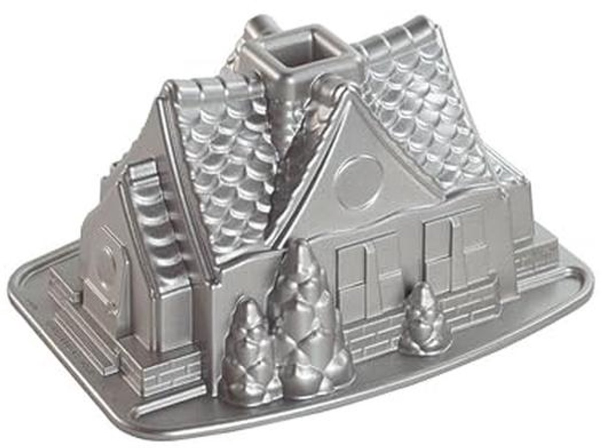 Peperkoekenhuis bakvorm van aluminium - 13 x 25 x 19 cm