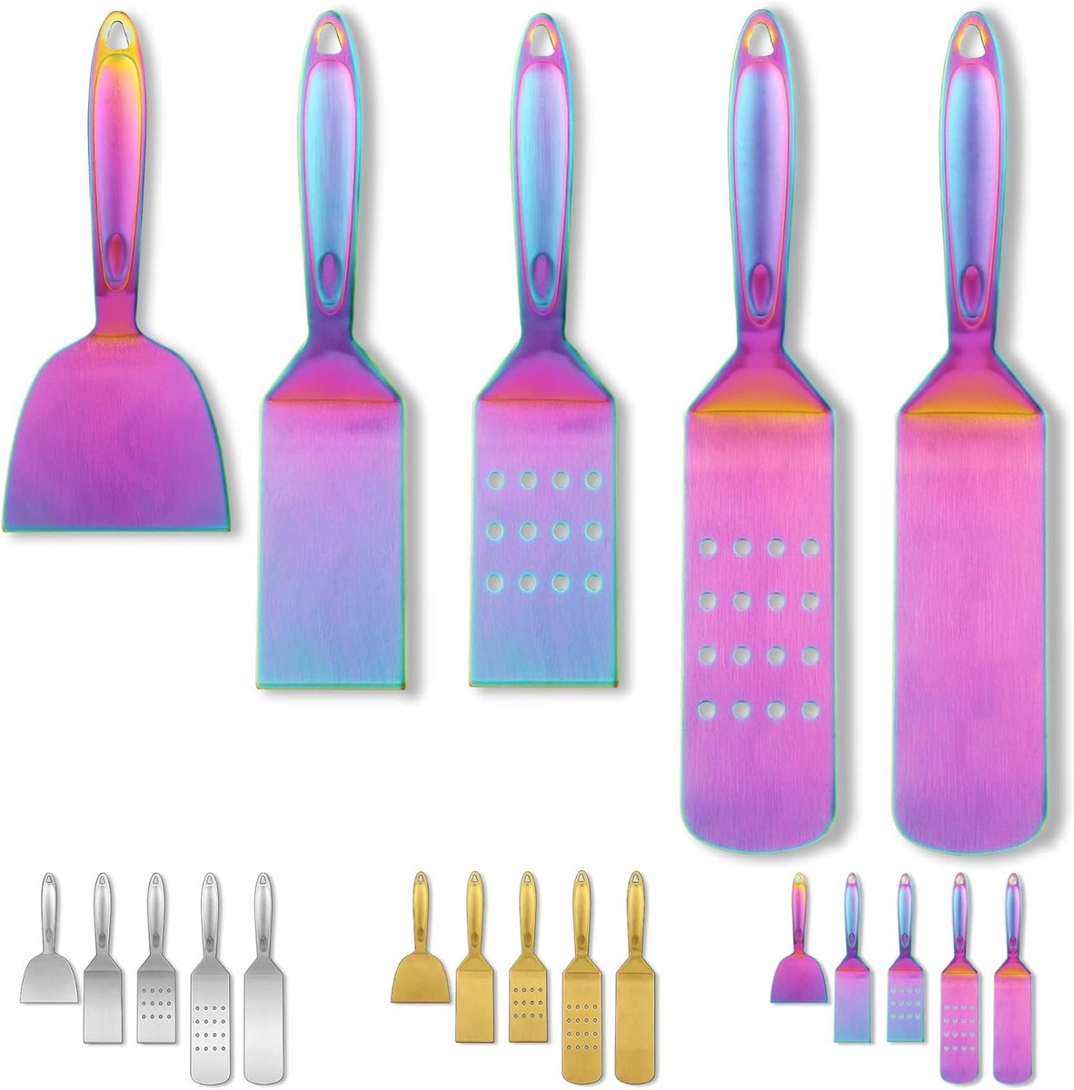 Mini BBQ Accessoires Set 5 Stuks – Hittebestendig en Duurzaam