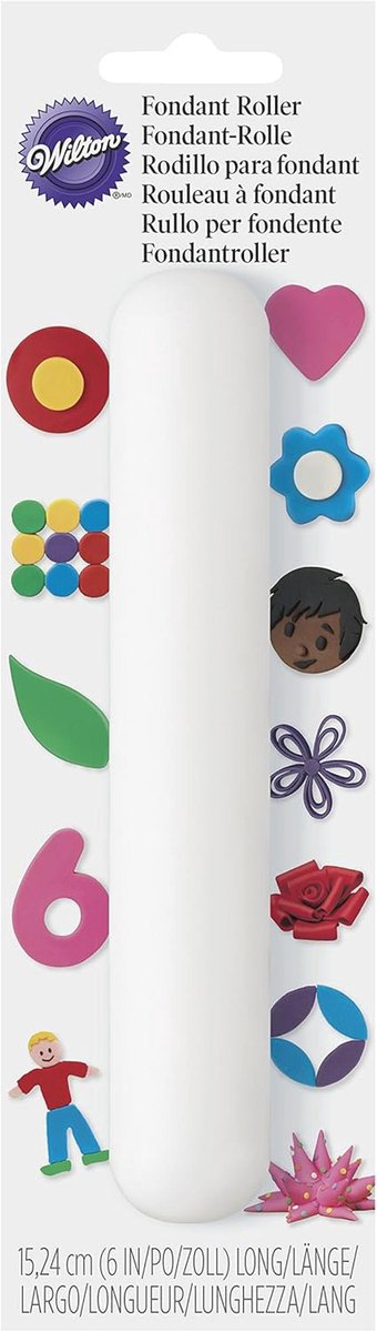 Fondantroller voor Taartdecoratie - Antiaanbaklaag 15 cm