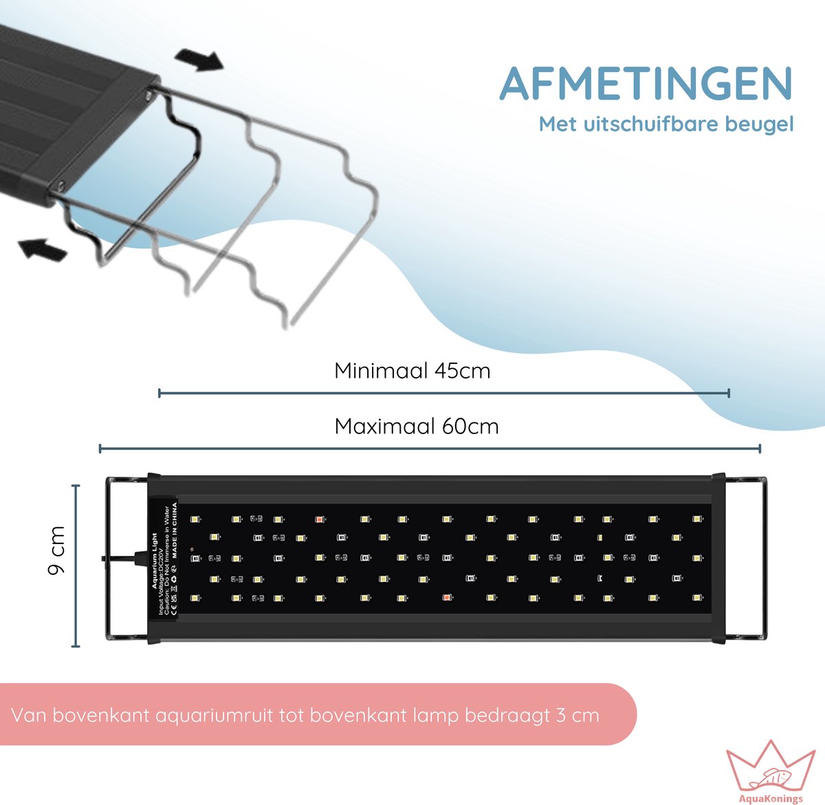 AquaKonings Aquarium lamp - Dimbare LED RGB Verlichting 45-60cm thumbnail 6