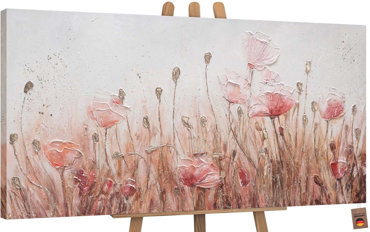 Canvas schilderij groot handgeschilderd april lente natuur – YS-Art Gallery – Frisse wanddecoratie voor woonkamer – Modern schilderij voor slaapkamer en hal