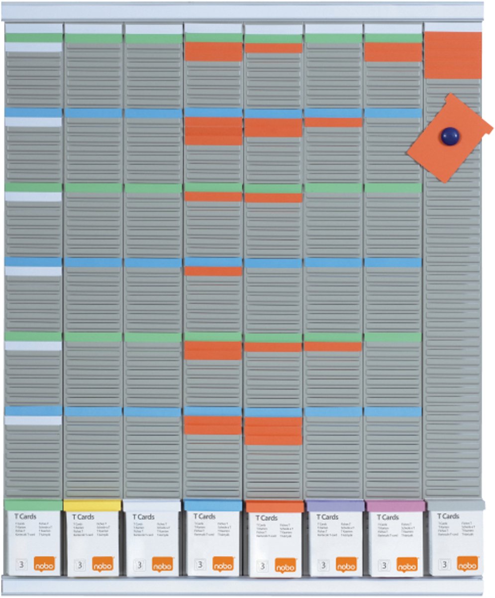 Nobo T-kaart Planningset - Weekplanner - 8 Kolommen - 54 Sleuven
