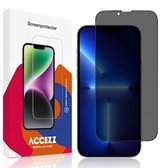 Protection d'écran Accezz - Compatible avec iPhone 14 Plus / 13 Pro Max - Protection d'écran en verre trempé avec confidentialité