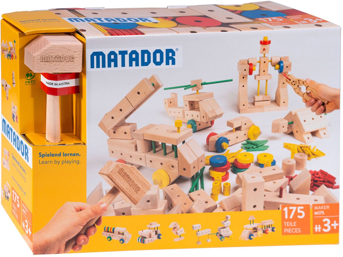 Matador Maker 3+ 175-delig Ki3 Houten bouwset