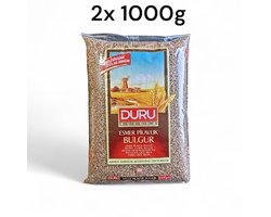 Duru Bruine Grove Bulgur Pilavlik – 2 x 1000 g | Volkoren Tarwebulgur | Gezond, Vezelrijk & Authentiek - Esmer Bulgur - Coarse Brown Bulgur | Whole Wheat Bulgur | Healthy, High-Fiber & Authentic