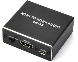 4K HDMI Audio Converter met SPDIF en 3,5 mm Stereo Output - HDMI Splitter voor Surround Sound