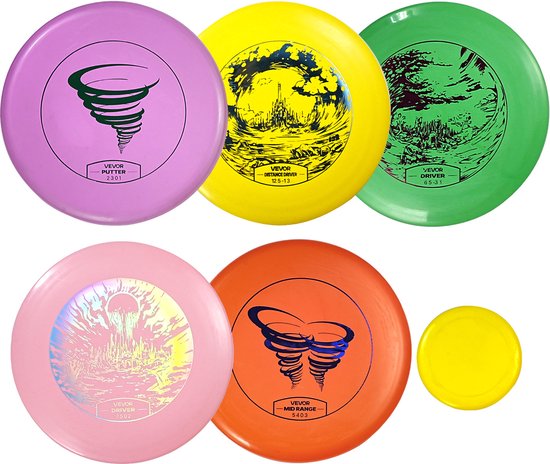 VEVOR Disc Golf Set 5-Delige Disc Golf Starter Set voor Full Body Kracht Training, met Putter Mid-Range Driver Mini Marker, Pdga Goedgekeurd voor Tuin Gazon Strand Buiten van VEVOR — afbeelding 2