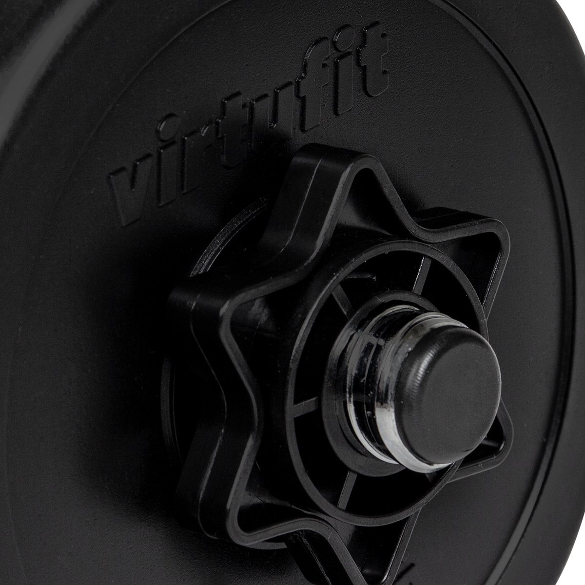 VirtuFit Verstelbare Dumbbell - Zwart - Vinyl - 15 kg - Dumbbel Set - Inclusief Schroefsluitingen - Extra Grip - Behandeld met Beschermende Olie - Dumbells - Gewichten – foto 5