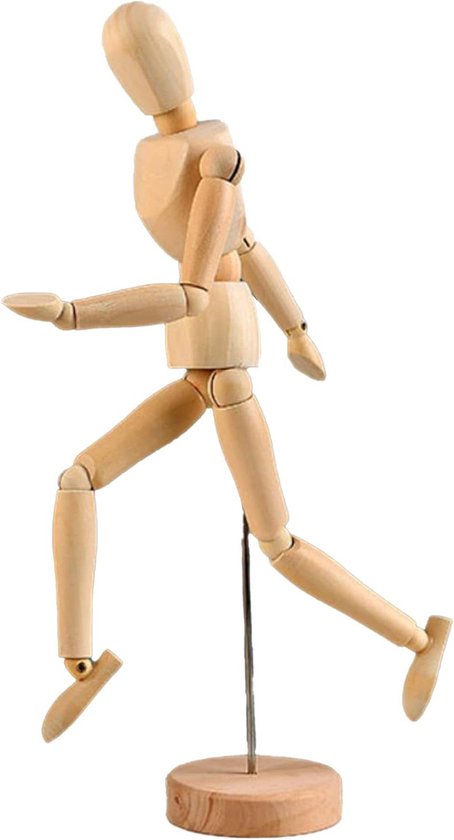 3D Vrouwelijke Figuur Landing Van Een Sprong Met Been Gewrichten Gemarkeerd 1270689