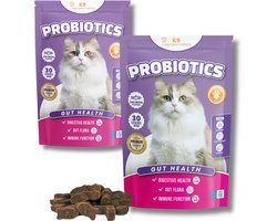 Probiotica Kat - 100% natuurlijk Voedingssupplement voor katten - Kattensnoepjes - Weerstand en imuunysysteem - Opgeblazenheid, winderigheid, diarree, constipatie kat - 60 stuks