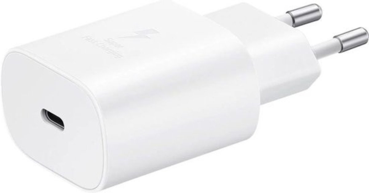 Viewr - 25W USB-C Adapter - Snellader - Wit - Geschikt voor Samsung Telefoon en Tablet