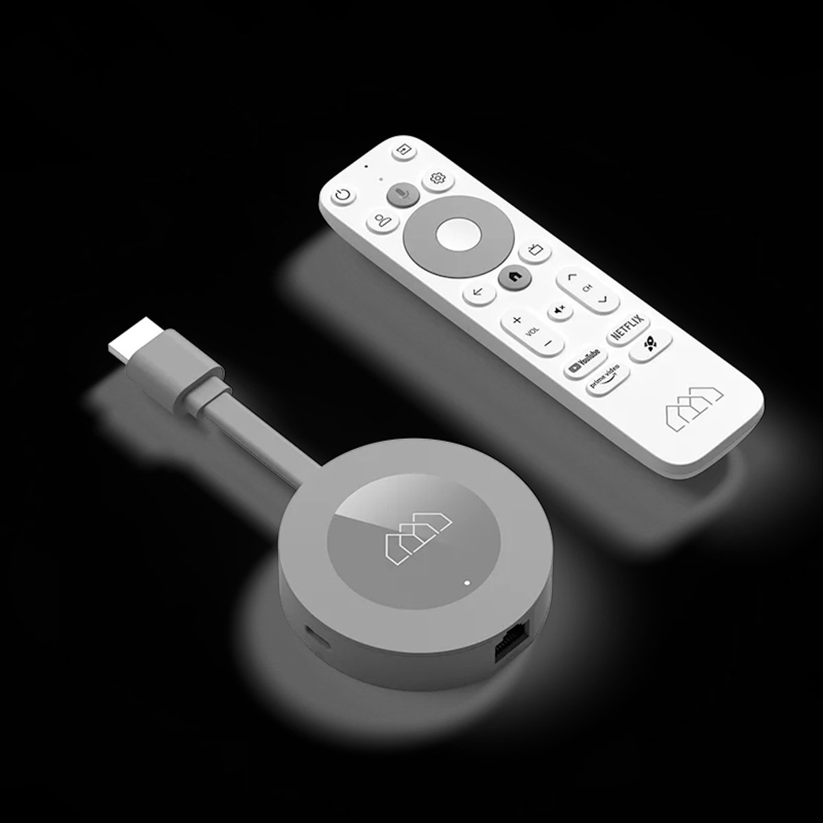 Xcruiser Google TV Dongle 4K - Officieel Google TV gecertificeerd - Chromecast Built-in - 2GB RAM 32GB - Spraakbediening - Grijs