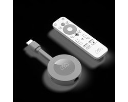 Xcruiser Google TV Dongle 4K - Officieel Google TV gecertificeerd - Chromecast Built-in - 2GB RAM 32GB - Spraakbediening - Grijs